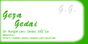 geza gedai business card